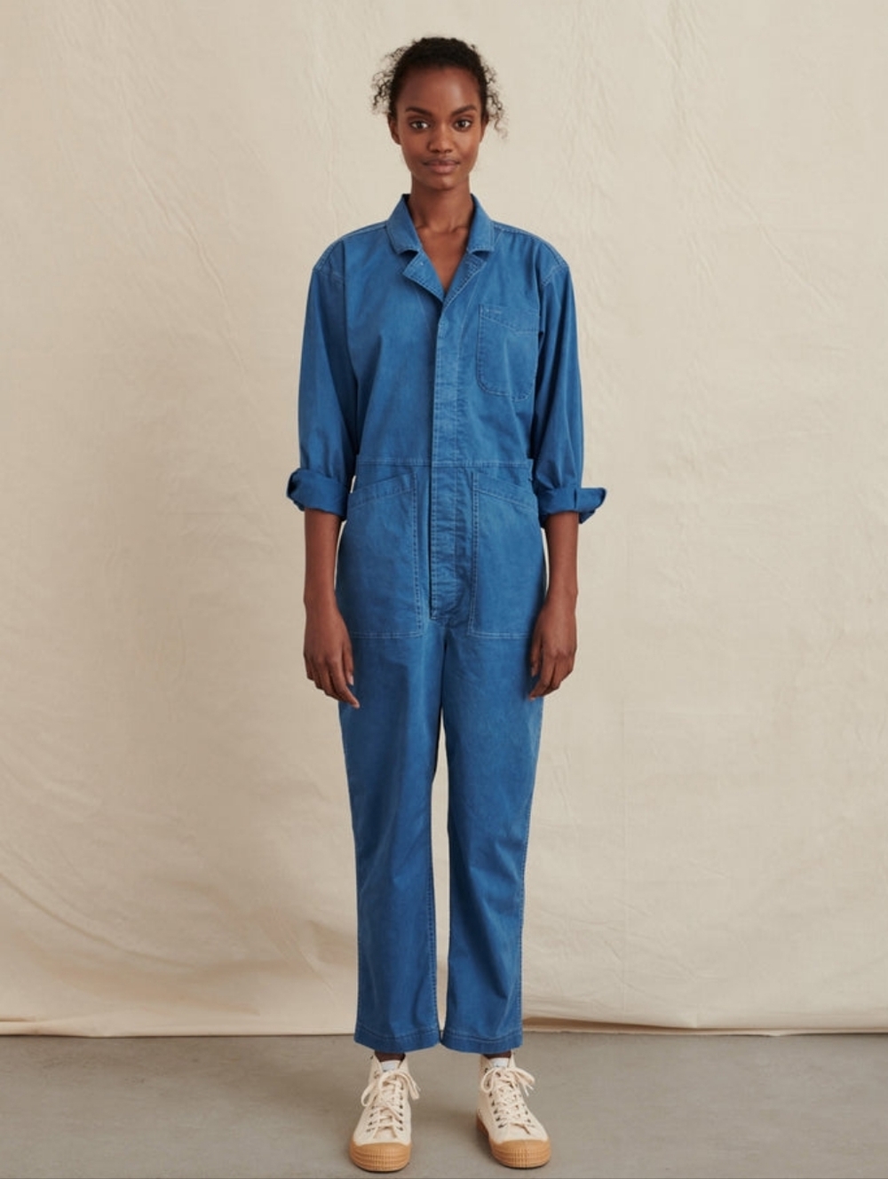 Alex Mill Linen Cotton Jumpsuit Blue S NEW - Picture 2 of 11